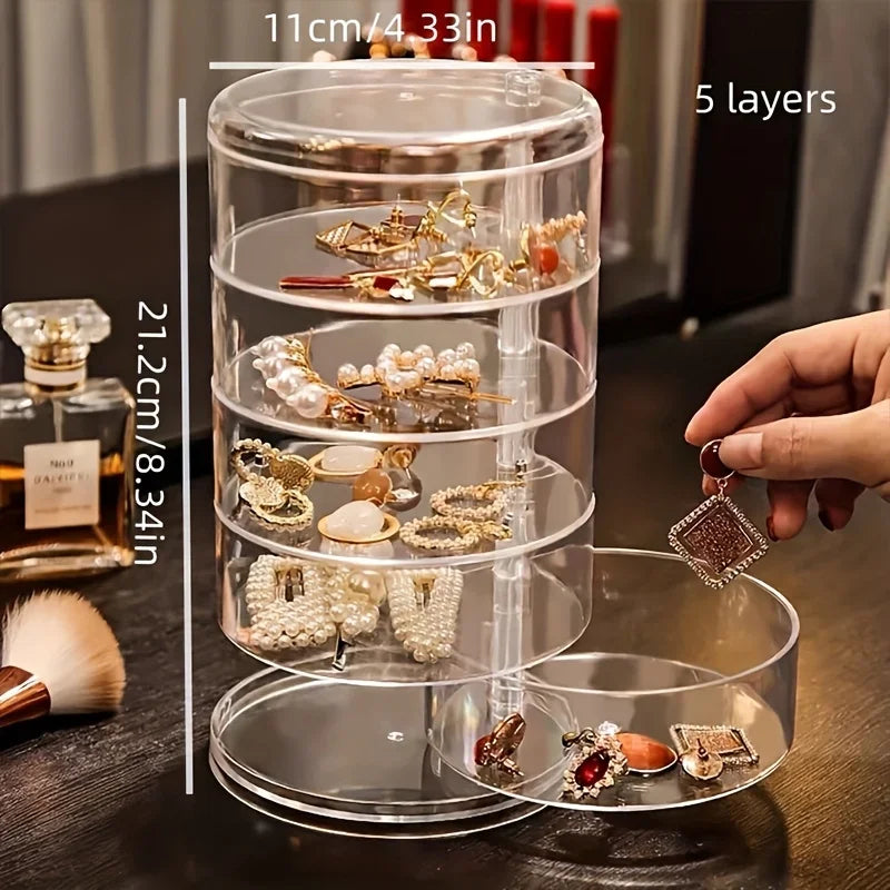 Rotating Bohemian Jewelry Storage Box – Large Dustproof Jewelry Storage Box Qme