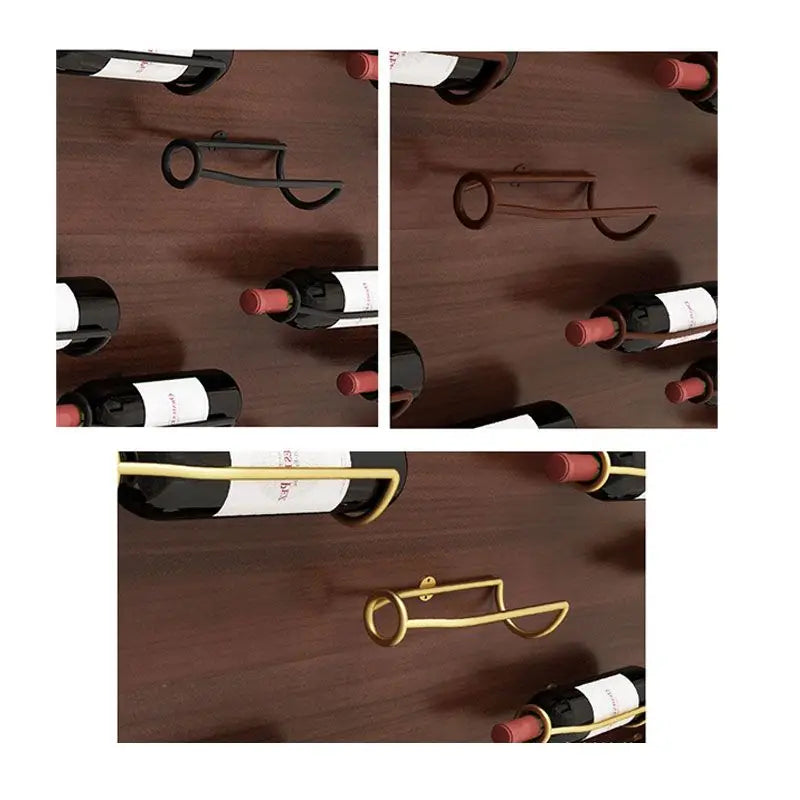 Wall-Mount Iron Wine Rack – Bottle Holder & Display Bracket Wall Wine Rack Qst