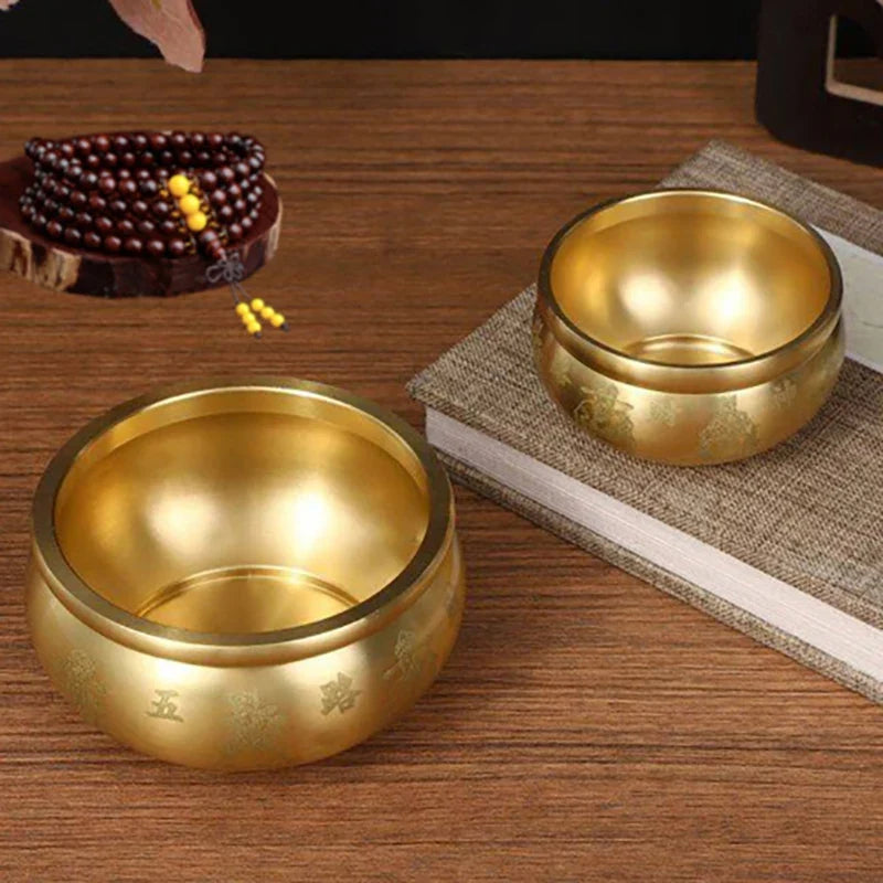 Brass Cornucopia Treasure Bowl Desktop Ornament | Home Decor Desktop Ornament Qme