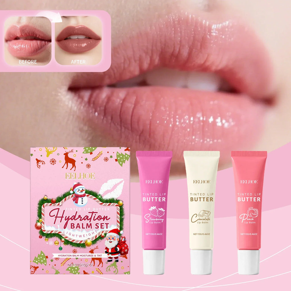 Tinted Lip Balm Set – Moisturizing, Nourishing & Anti-Chap Tinted Lip Balm Qme
