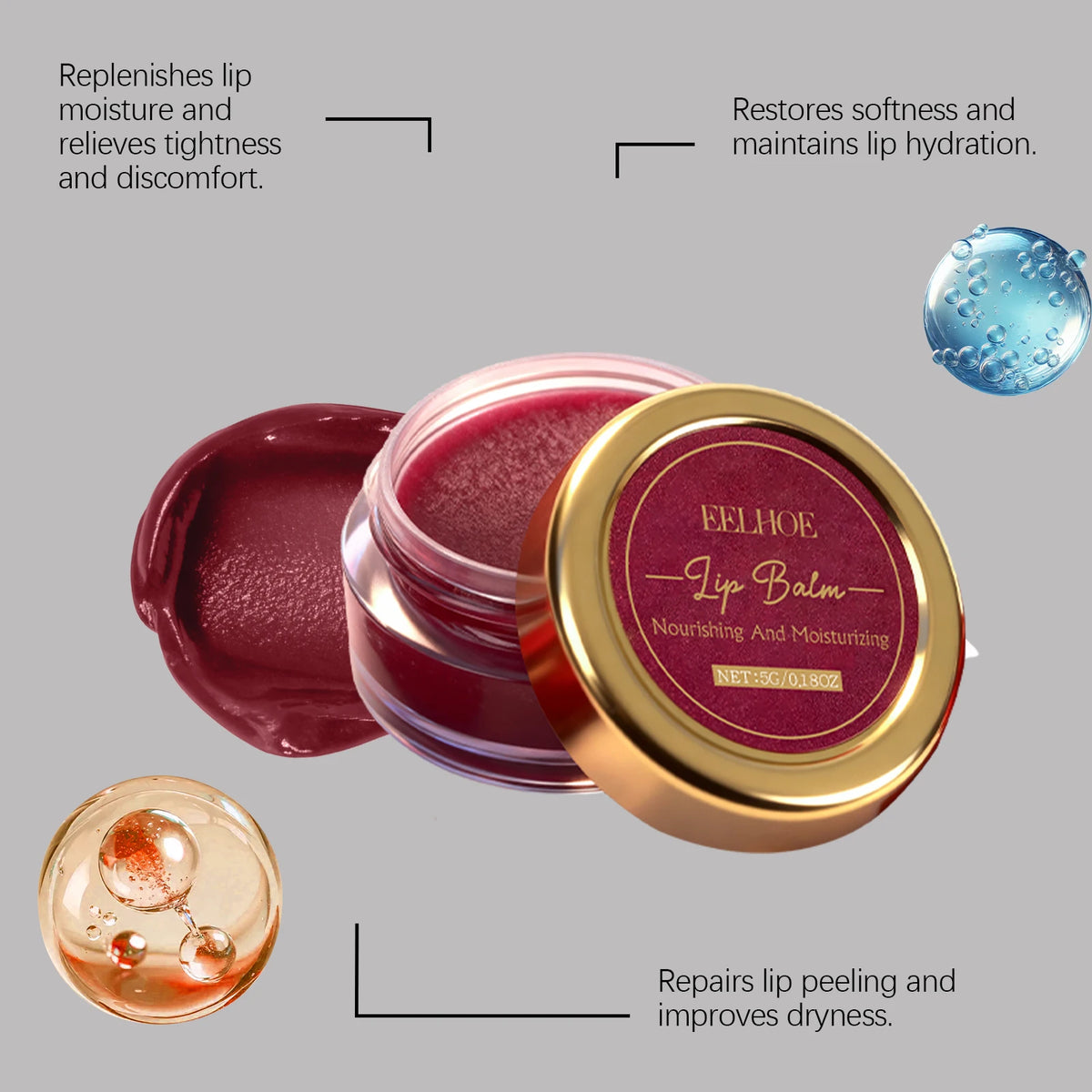 Eelhoe Moisturizing Lip Balm – Nourishing, Glossy & Hydrated Lip Balm Qst