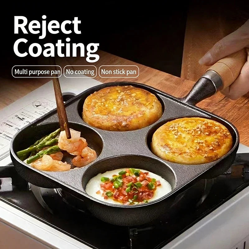 4-Hole Nonstick Egg Frying Pan – Omelet Pan for Gas Stove Nonstick Egg Pan Qme