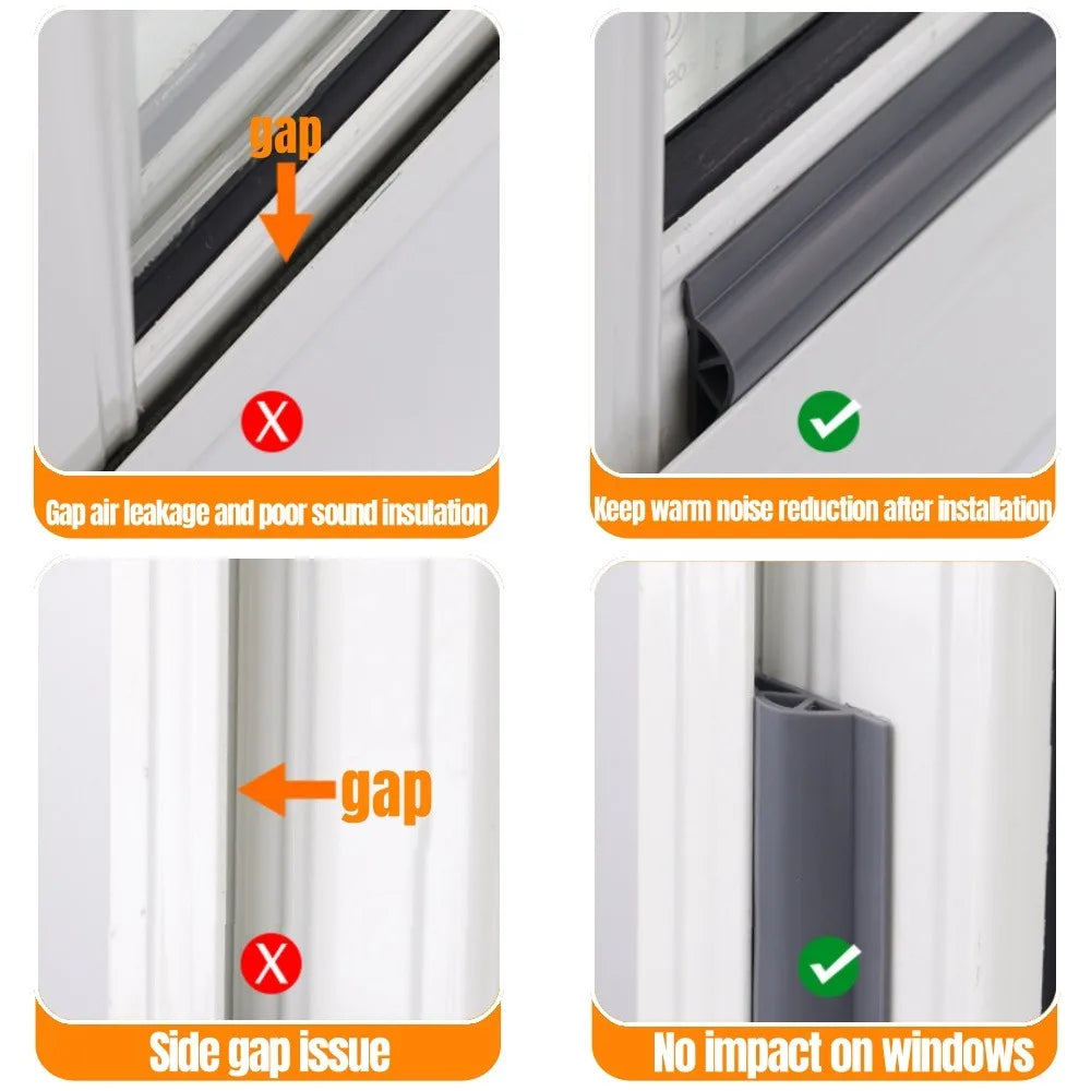 2M Silicone P-Type Window & Door Sealing Strip | Weatherstrip Window Door Seal Strip Qme