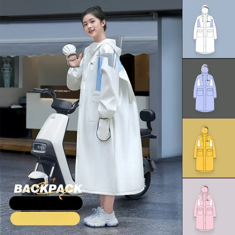 Full Body Cycling Raincoat for Electric Bikes & Motorcycles Cycling Rain Gear Qme