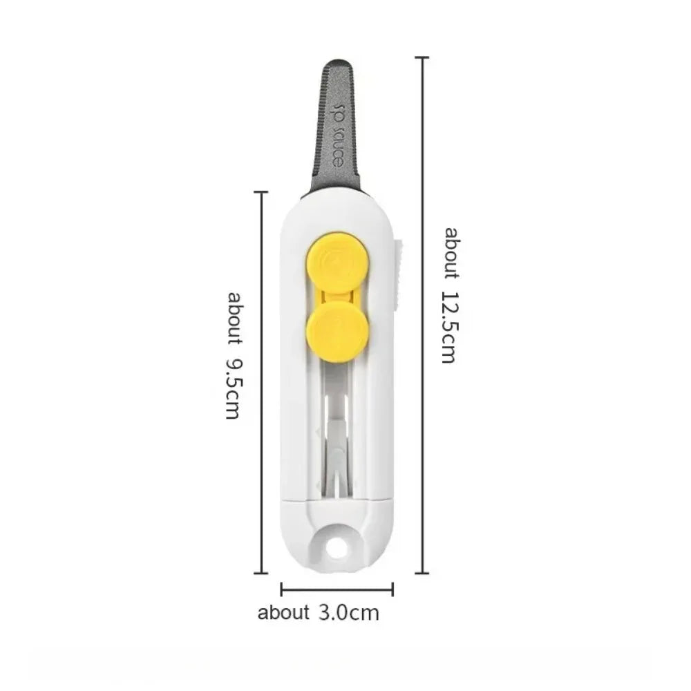 Magnetic Mini Box Cutter – Portable Mail & Paper Opener Mini Box Cutter Qme WHITE