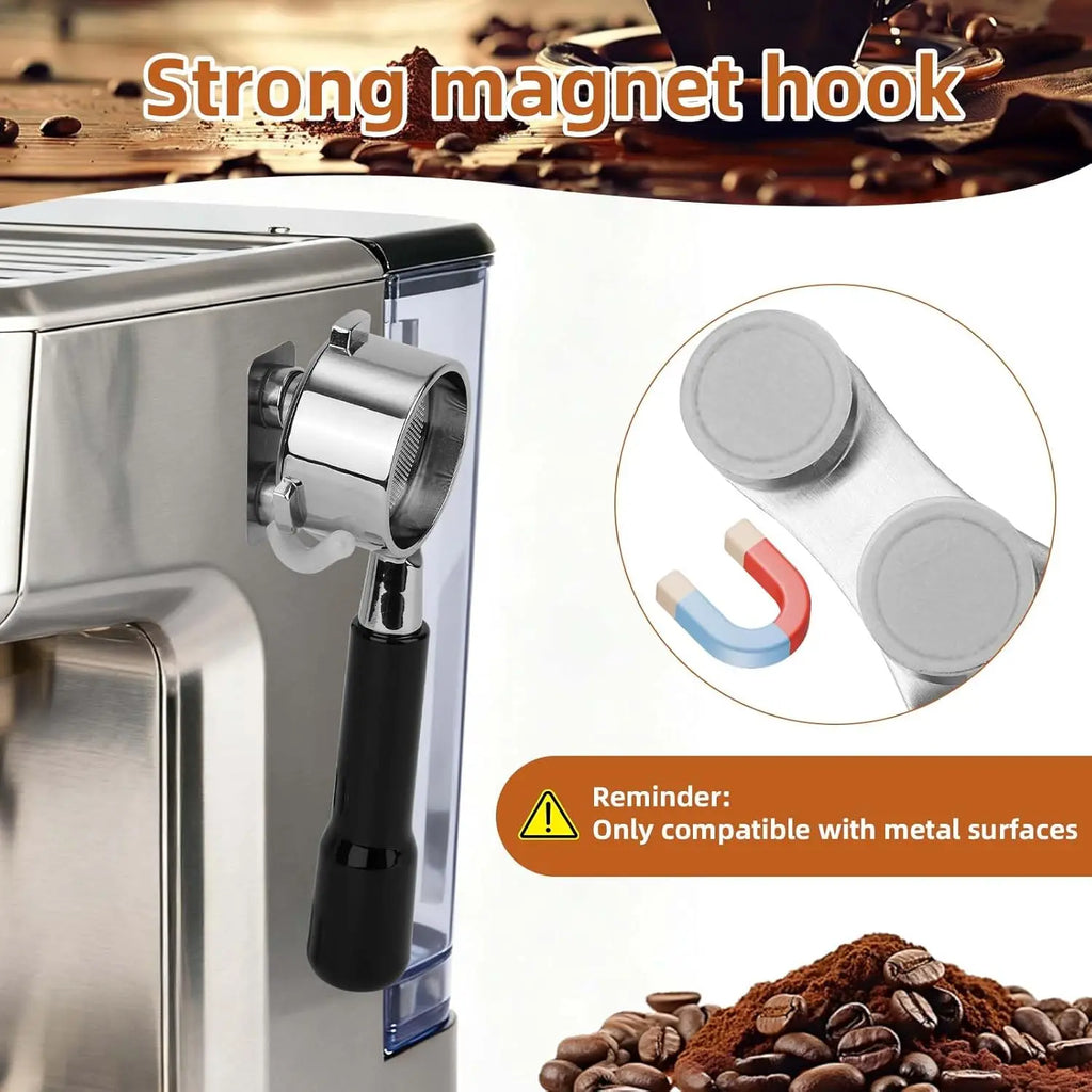 Magnetic Coffee Tamper & Portafilter Holder – Stainless Steel Espresso Tamper Holder Qme