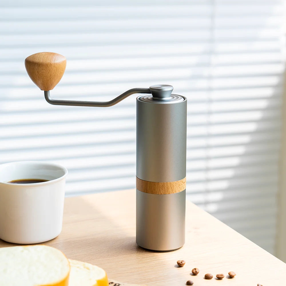RECAFIMIL Manual Coffee Grinder – 5-Burr Stainless Steel Hand Mill Manual Coffee Grinder Qst
