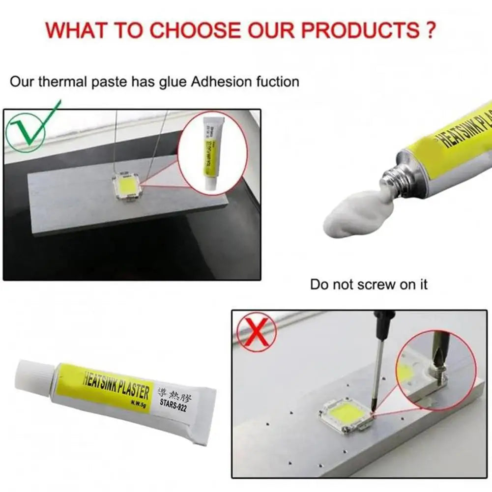 Thermal Silicone Adhesive Heatsink Cooling Paste | Strong Bond Thermal Adhesive Paste Qme