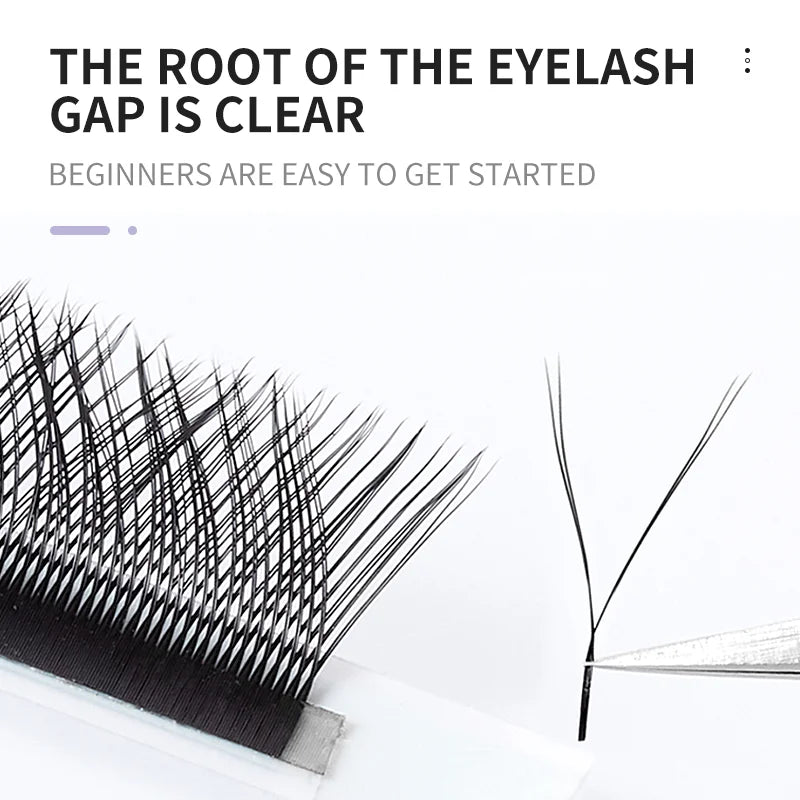 NATUHANA YY Shape Faux Mink Lash Extensions C-D Curl Eyelash Extensions Qme