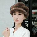 Women's Faux Mink Beret – Warm Solid Color Peaked Cap Women's Beret Hat Qst A3