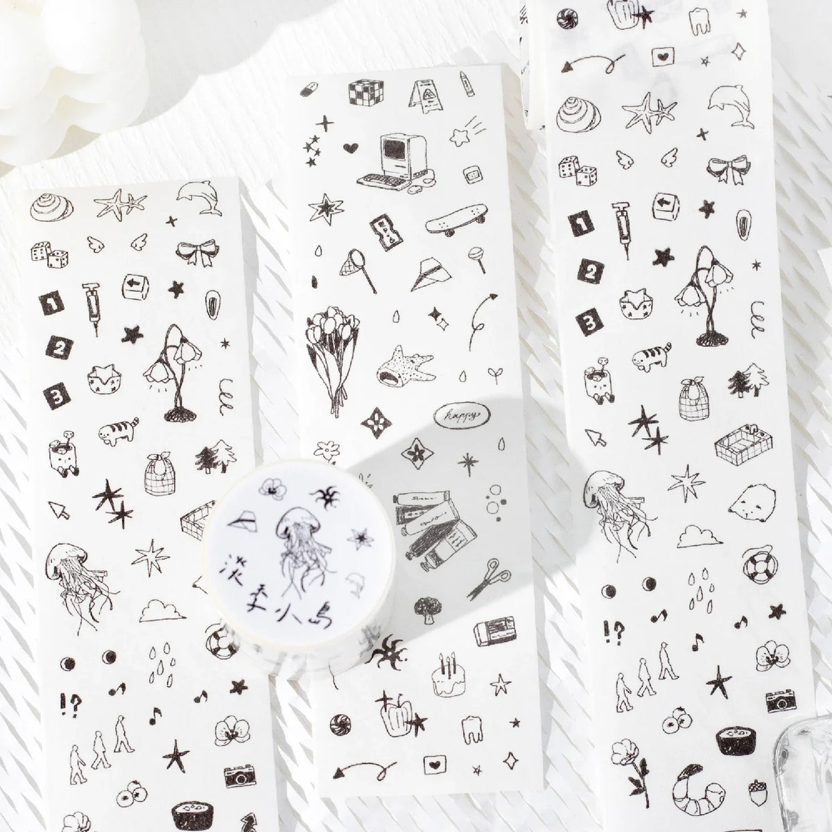 Cute Cartoon Washi Tape 50mm×2m – DIY Craft & Scrapbook Decorative Washi Tape Qme