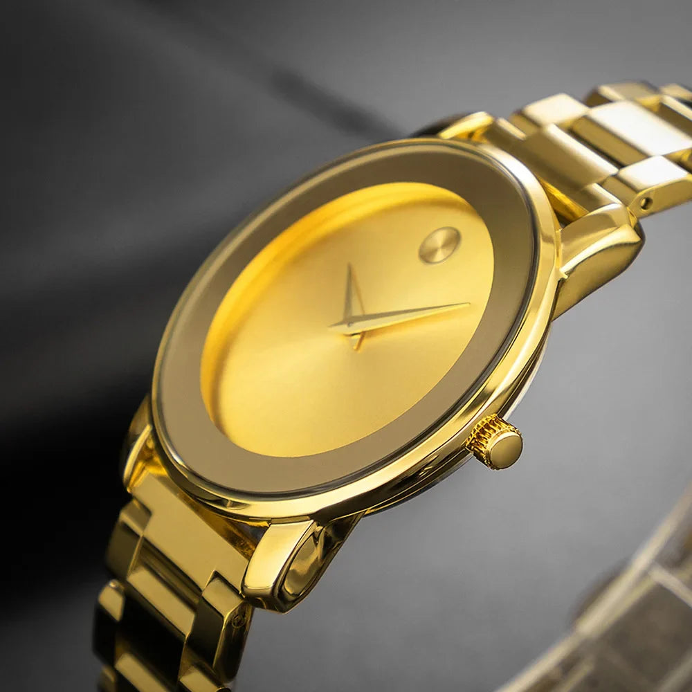 Men's Classic Quartz Watch – Korean Trendy Minimalist Style Men's Quartz Watch Qme