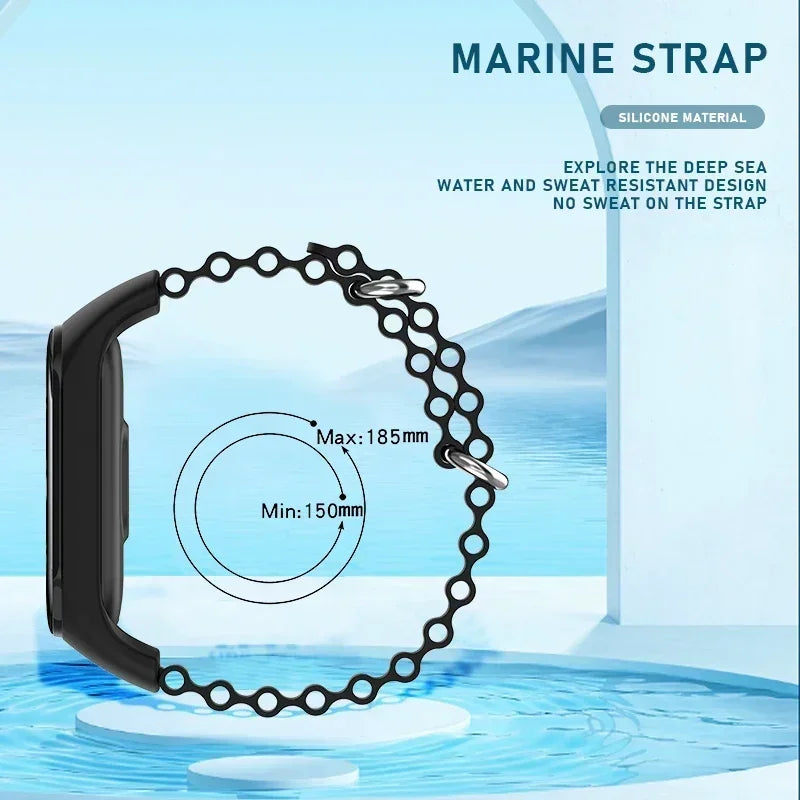 Xiaomi Mi Band 7 6 5 4 3 Silicone Sport Replacement Strap Smart Band Strap Qme