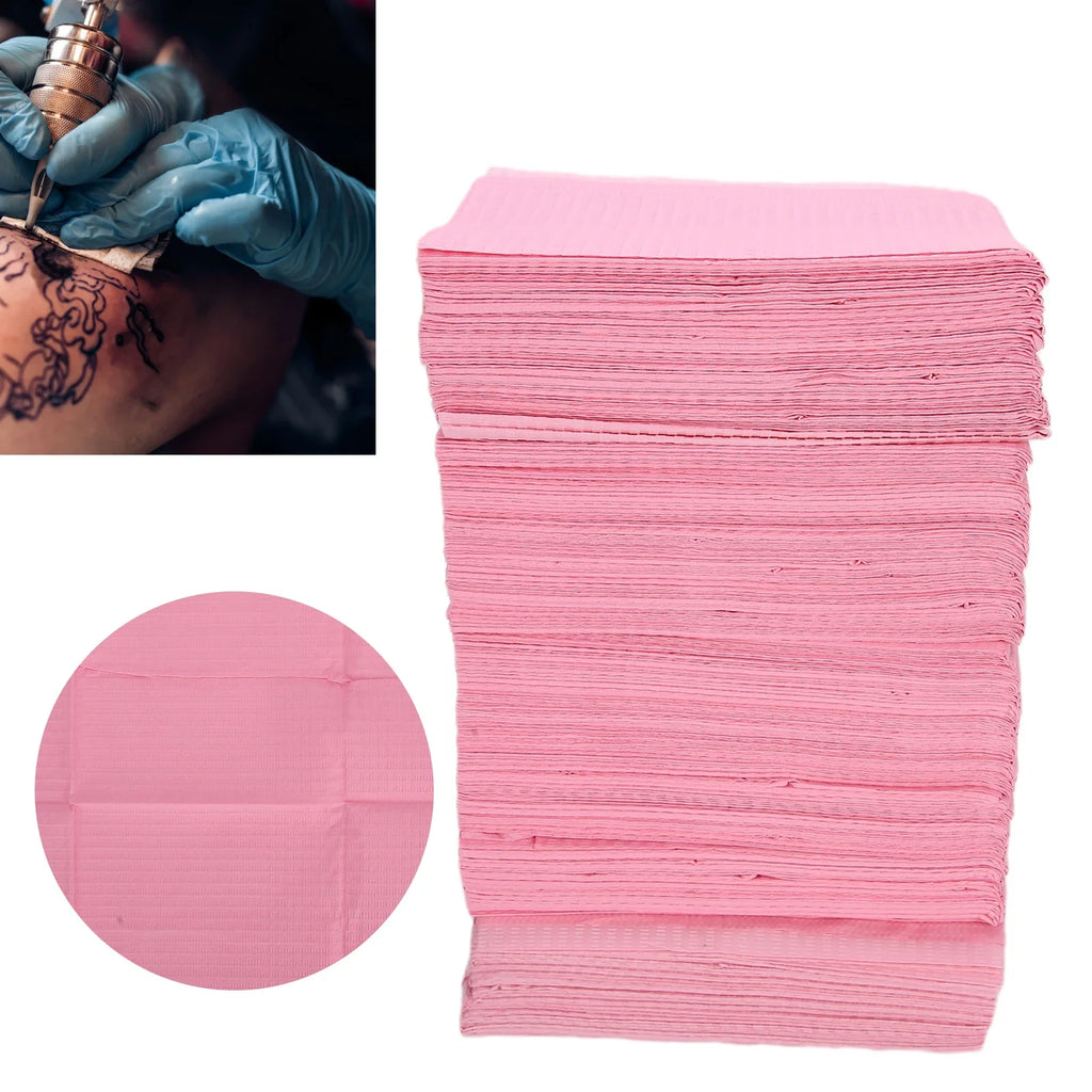 Disposable Waterproof Table Mat Bibs Tattoo & Piercing 125pk Disposable Table Mat Qme