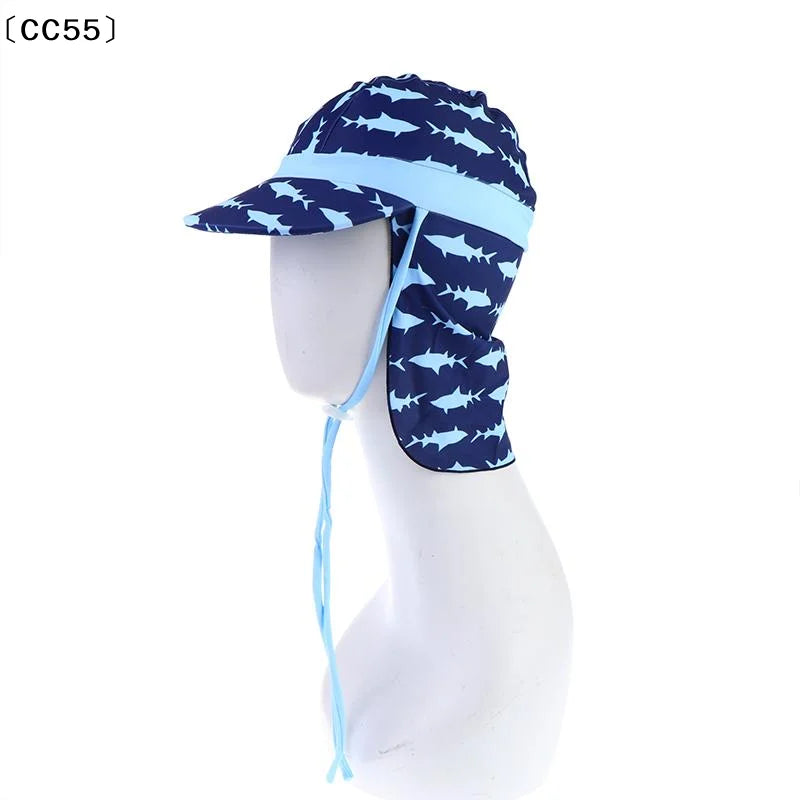 Kids Wide Brim Anti-UV Sun Hat – Lightweight Multicolor Nylon Cap Kids Sun Hat Qst