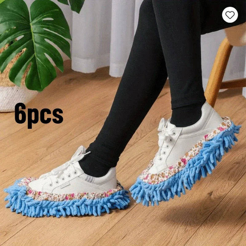 Microfiber Floor Dusting Slippers – Multifunctional Cleaning Shoes Floor Cleaning Slippers Qme