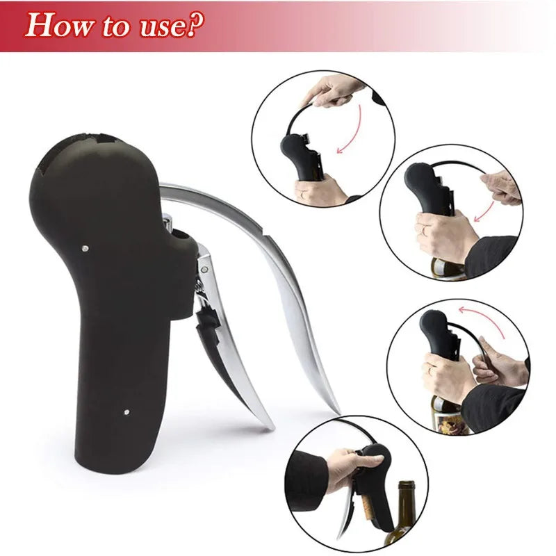 Zinc Alloy Goose Wine Opener – Fast Cork Removal Tool Wine Opener Qme