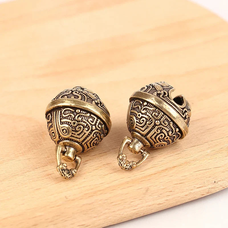 Lucky Brass Wind Bell Handicraft – Bronze Die Cast Charm Decorative Bell Charm Qme