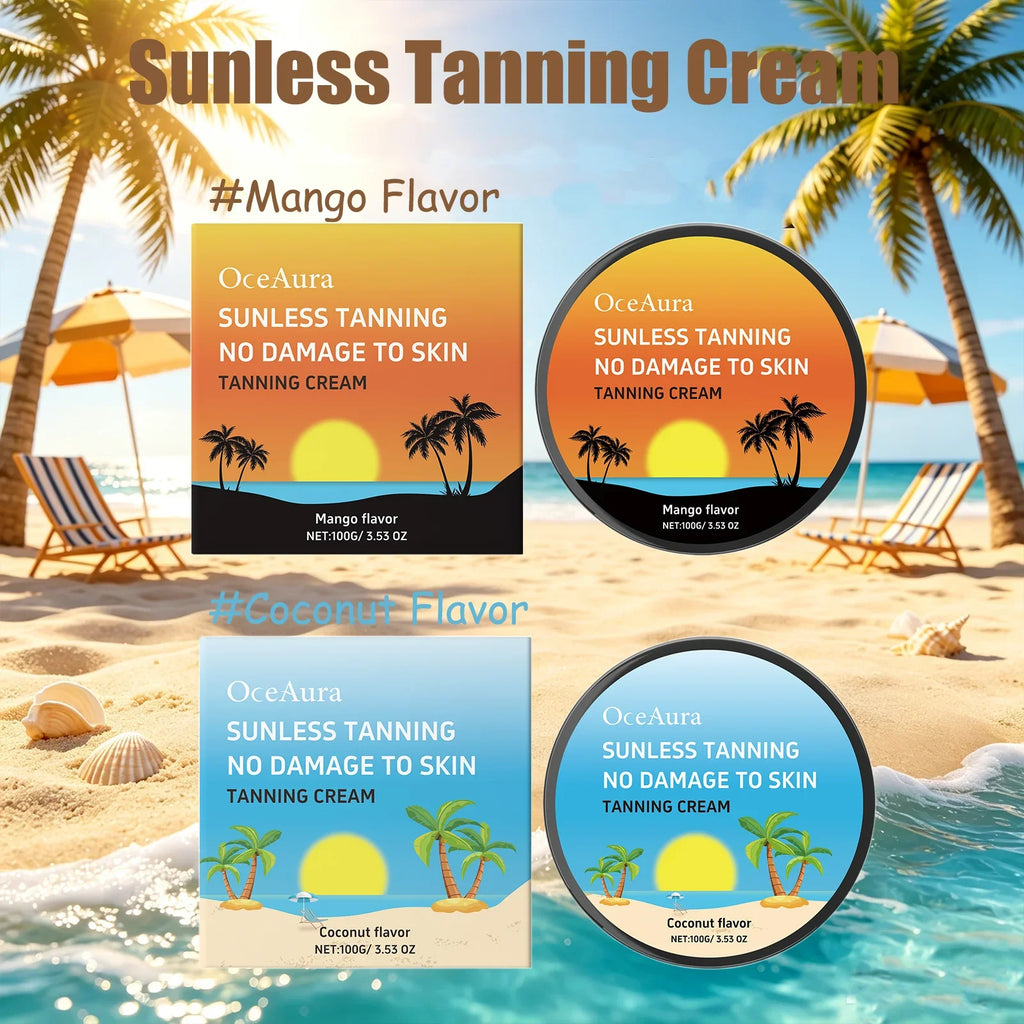 Oceaura Sunless Self-Tanning Cream – Natural Bronze Glow Self-Tanning Cream Qme