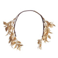 Vintage Gold Bridal Wreath Headband – Handmade Maple Leaf Bridal Wreath Headband Qme Style A
