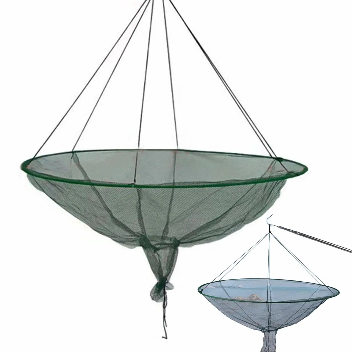 Collapsible Round Hoop Net – Crab & Cast Fishing Net Collapsible Fishing Net Qme