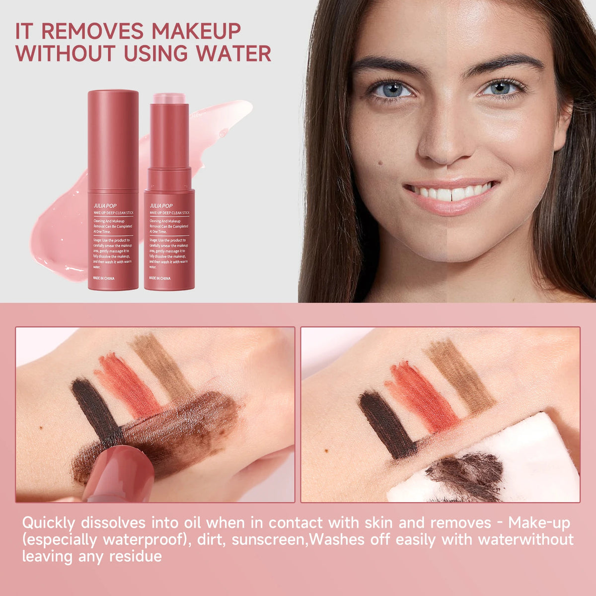 PWYUMAN Makeup Remover Stick – Face Eye & Lip Cleansing Balm Makeup Remover Balm Qst