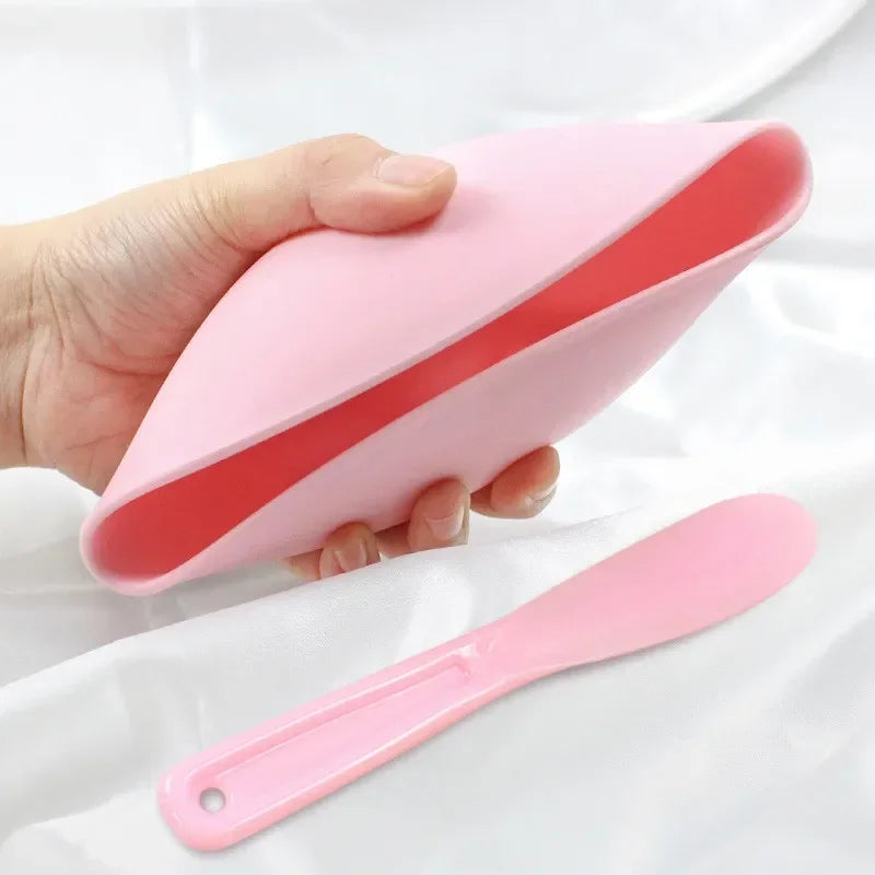 Silicone Face Mask Mixing Bowl & Brush Applicator Set Skincare Applicator Set Qme