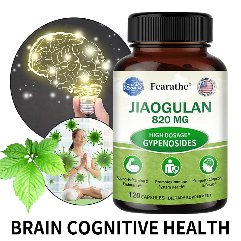 Jiaogulan Extract Capsules with Black Pepper | 60 Caps Herbal Supplement Qst