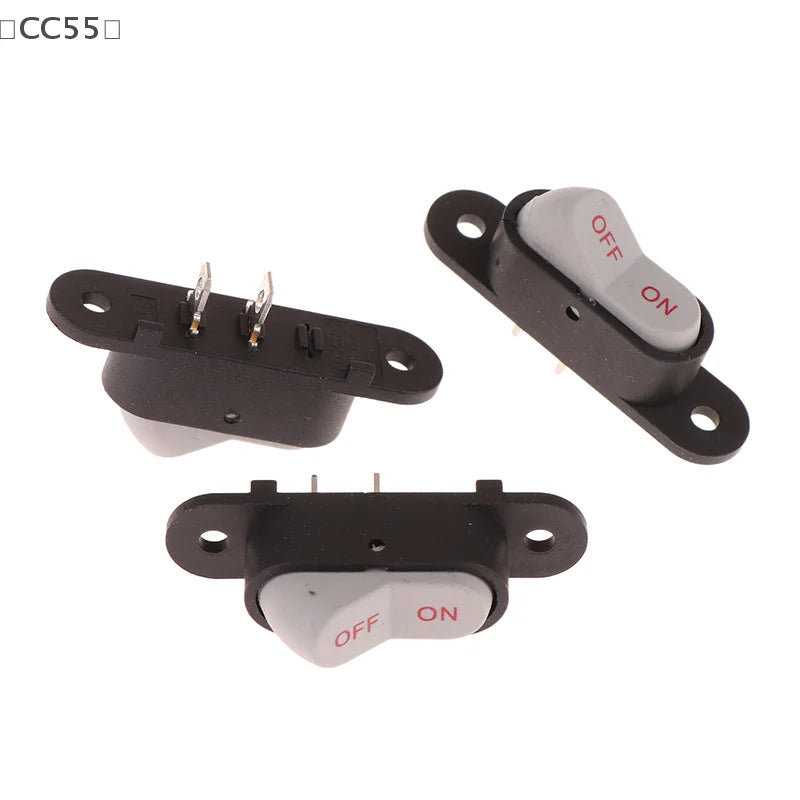 5Pcs 2-Pin ON/OFF Boat Switch 250V 6A for Rice Cooker & Wok Boat Rocker Switch Qst Default Title