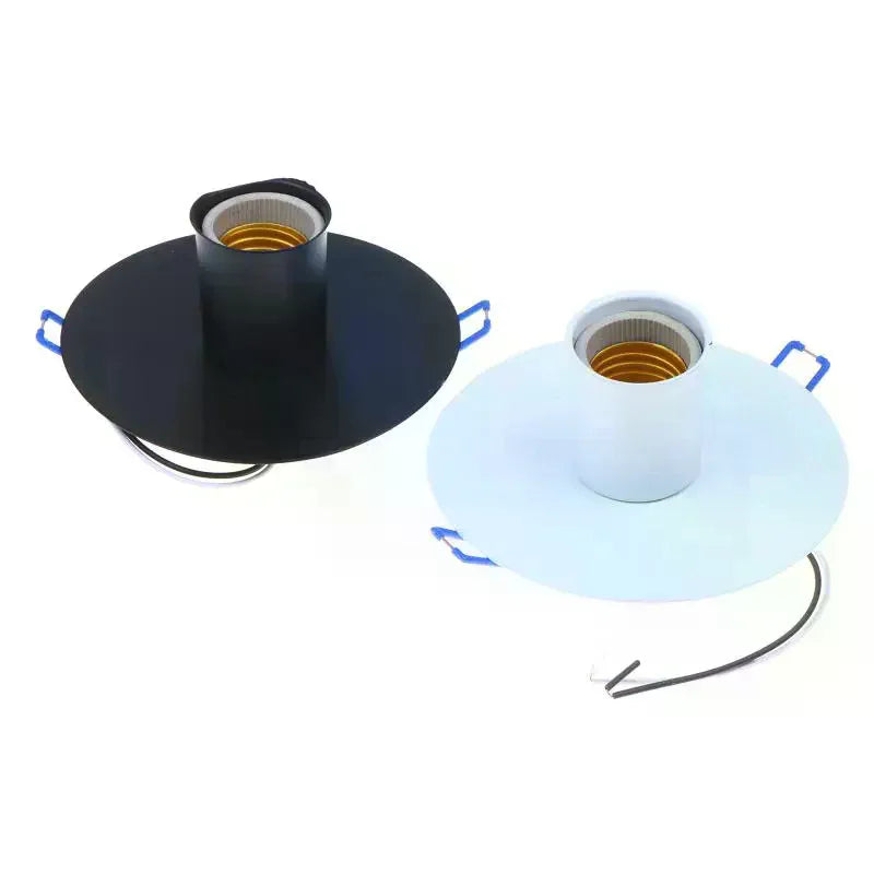 E27 Ceramic Lamp Holder Metal Cap Spring Bracket Socket Base Lamp Socket Holder Qme