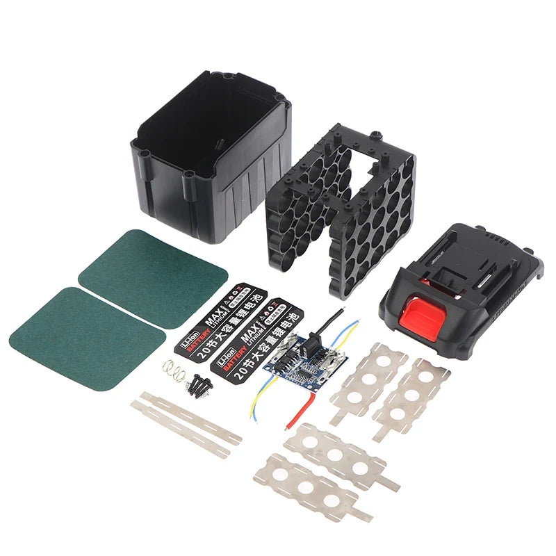 20x18650 21V 60A BMS Balance Charging PCB Battery Case Board BMS Battery Case PCB Qme 1set