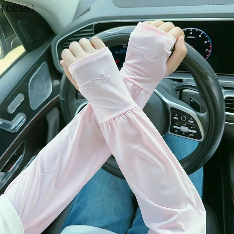 UPF 50+ Ice Silk Arm Sleeves – UV Protection, Quick-Dry Outdoor UV Arm Sleeves Qst