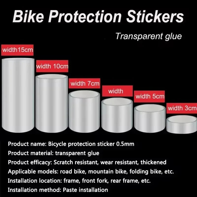 Bike Frame Protector Tape – Scratch-Resistant Cycling Film Bike Frame Protector Qme