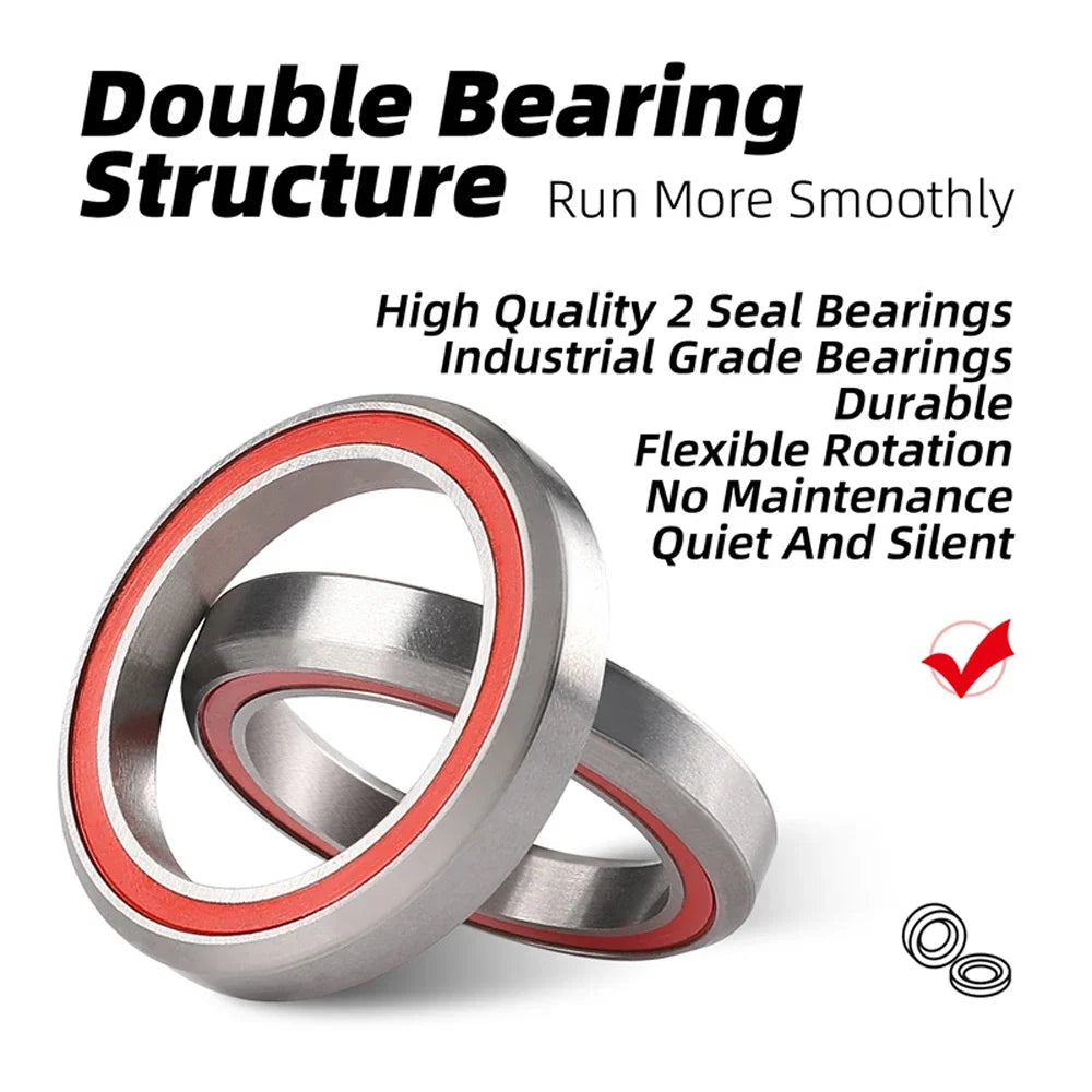 West Biking MTB Bicycle Headset Double Bearing 44mm Straight Bicycle Headset Qme