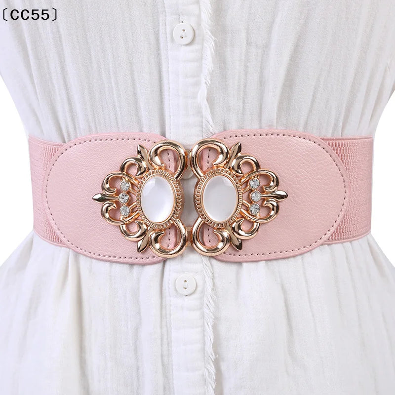 Women's Retro Elastic Narrow Waist Belt for Dresses & Skirts Women's Waist Belt Qst