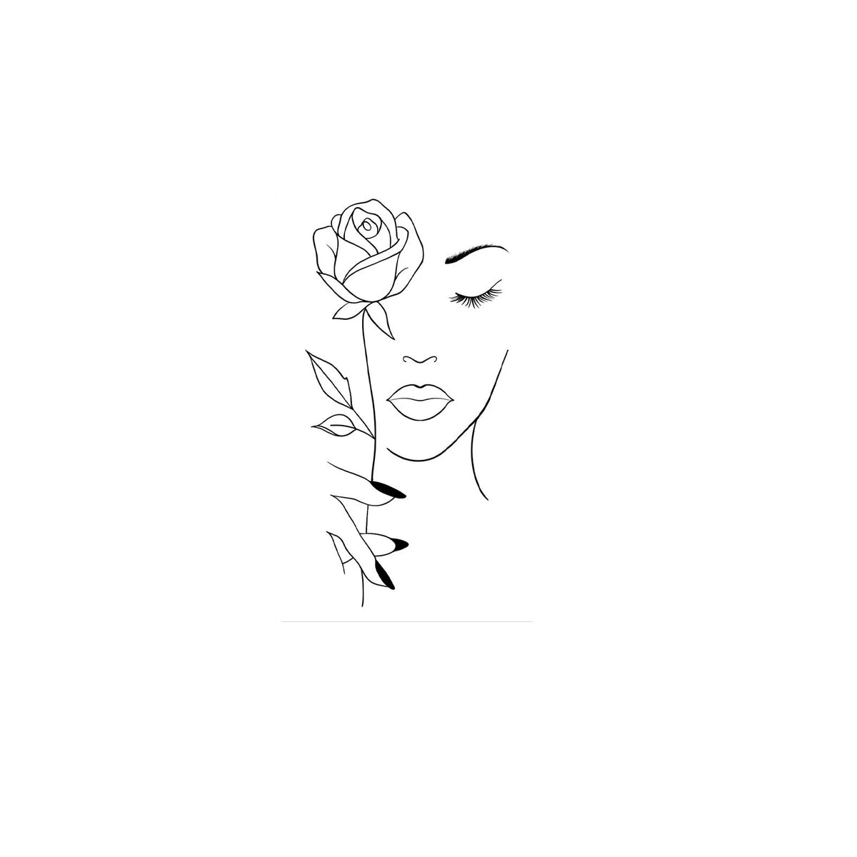 Minimalist Leaf Vine Temporary Tattoo Sticker – Waterproof Fine Line Temporary Tattoo Sticker Qme