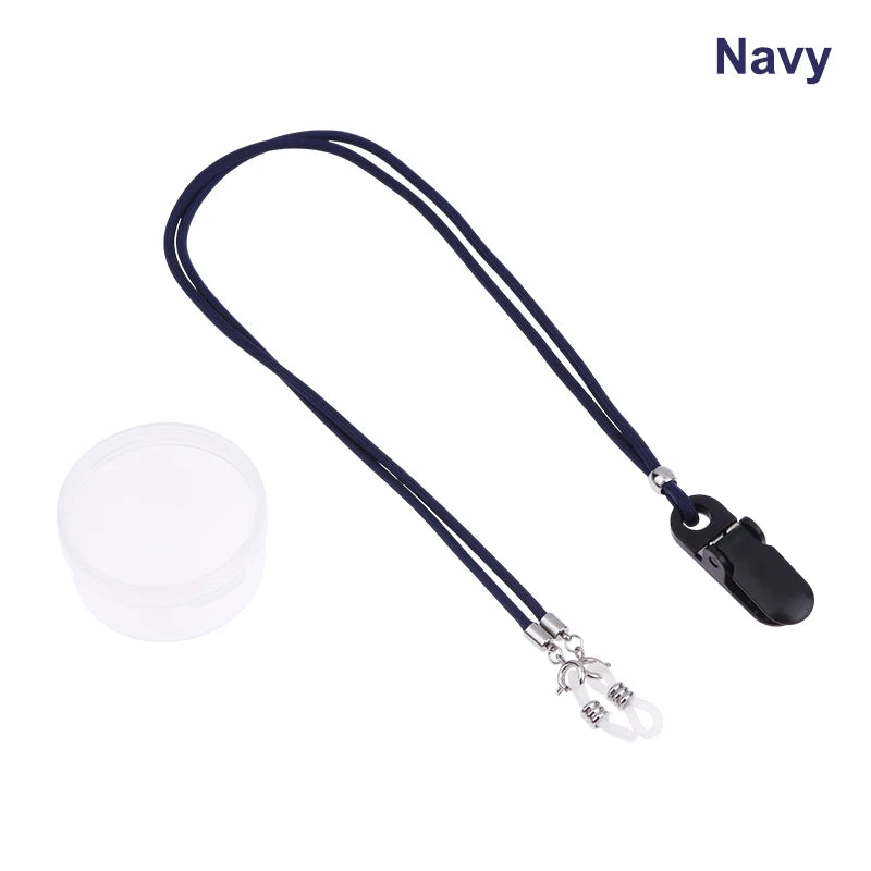 Hearing Aid Clip Holder Anti-Lost Lanyard for Kids & Adults Hearing Aid Accessory Qst Navy