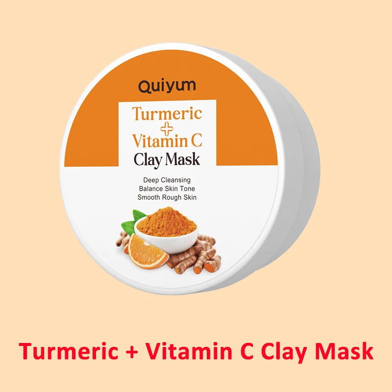 Turmeric & Vitamin C Clay Face Mask – Deep Cleanse & Glow Clay Face Mask Qst 1box