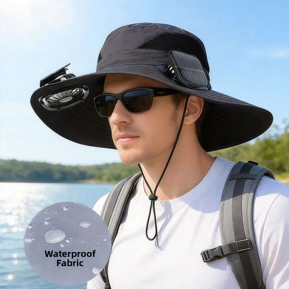 Solar Dual Fan Visor Cap | 3-Speed Breathable Summer Hat Solar Fan Cap Qme