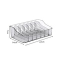 Transparent Divided Spice Rack & Countertop Organizer Tray Countertop Storage Organizer Qme White