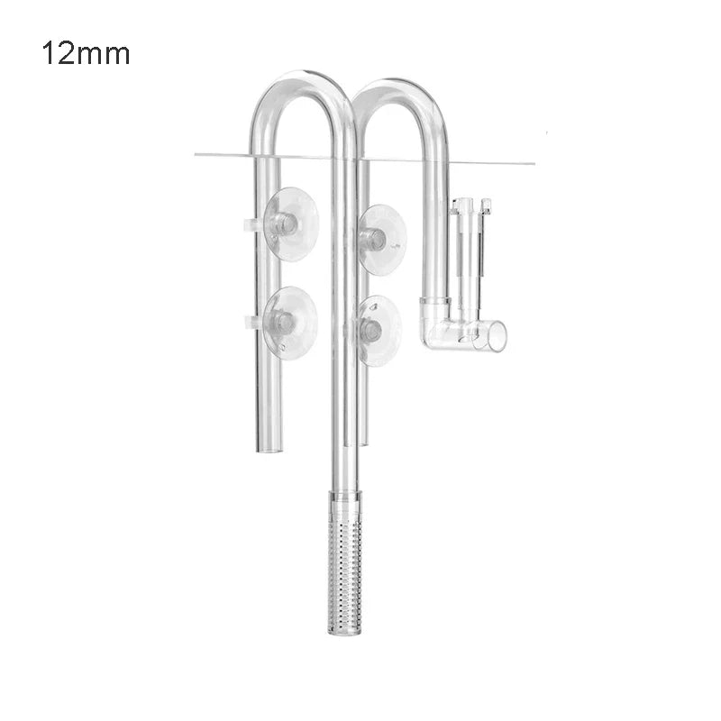 AQUAPRO Aquarium Lily Pipe Inflow Outflow Skimmer Set Aquarium Lily Pipe Set Qme white 12