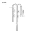 AQUAPRO Aquarium Lily Pipe Inflow Outflow Skimmer Set Aquarium Lily Pipe Set Qme white 12
