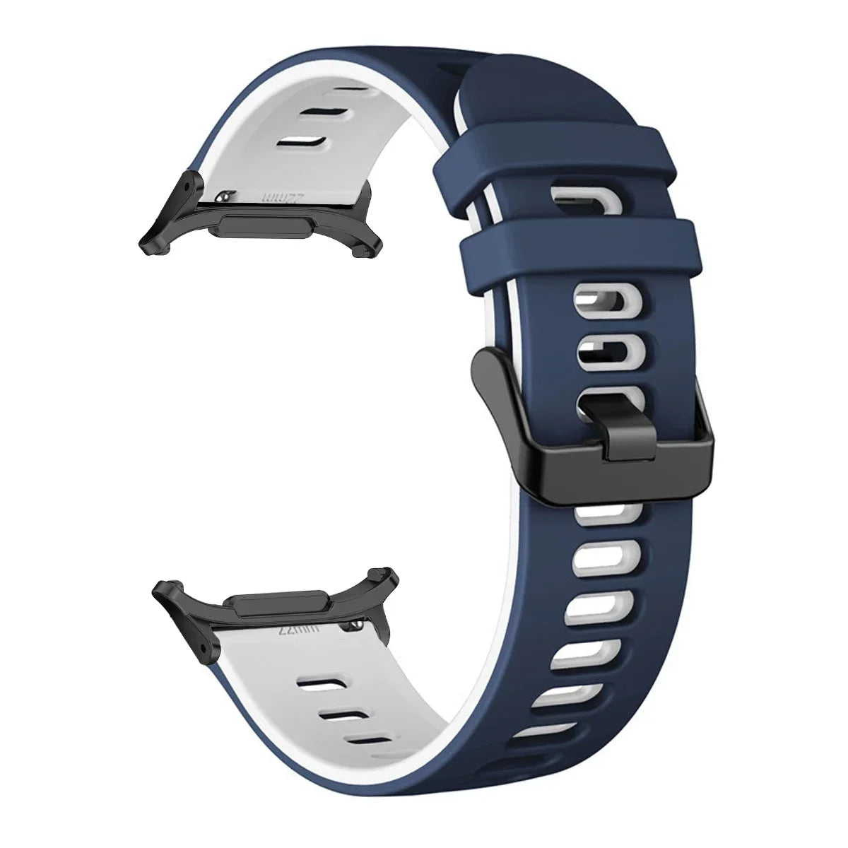 Silicone Sport Band for Samsung Galaxy Watch 7 Ultra | No Gaps Silicone Watch Band Qme Blue White Galaxy Watch 7 Ultra