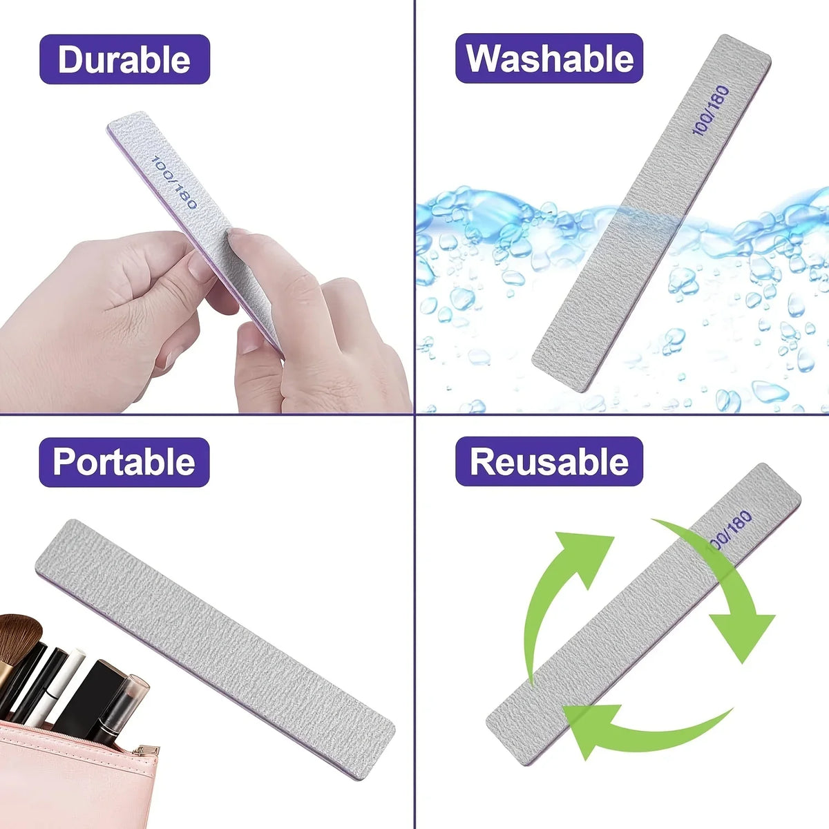 Thickened Reusable Wood Nail File Scraper Manicure Tool | Qme Nail File Scraper Qme
