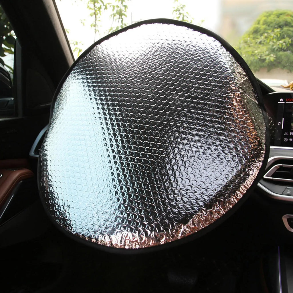 Aluminum Foil Steering Wheel Sun Cover | Reflective Sunshade Steering Wheel Sunshade Qme