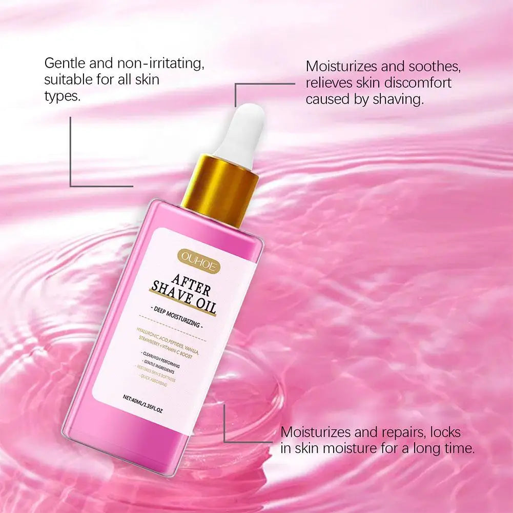 Women's Strawberry Vanilla Shave Oil – Smooth & Soft Skin Women's Shave Oil Qme