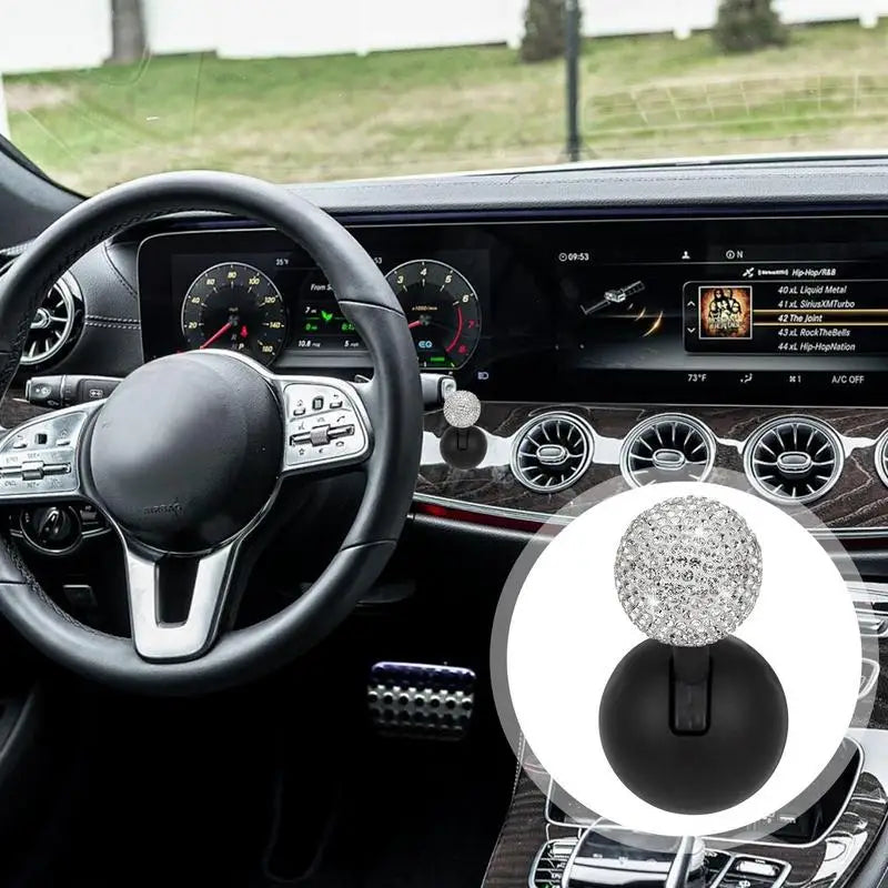 Rhinestone Push To Start Button Rocker | Car Interior Decor Car Interior Accessory Qst