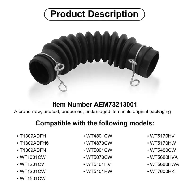 Washer Drain Hose AEM73213001 – Fits T1309ADFH & LG Models Washer Drain Hose Qst