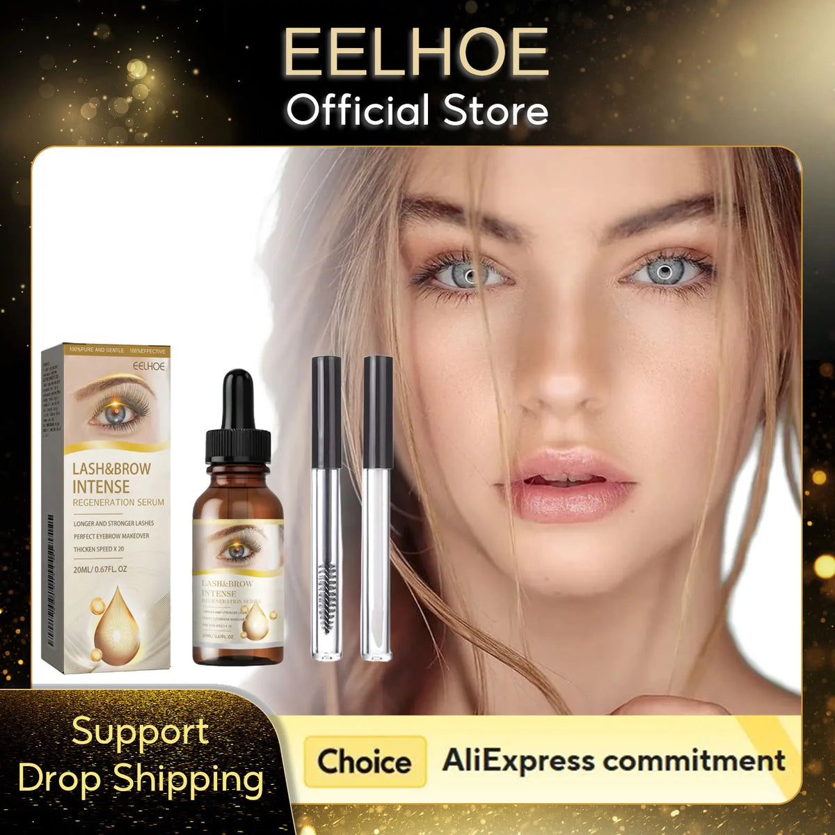 EELHOE Eyelash Growth Serum – Longer Thicker Lashes 20ml Eyelash Growth Serum Qst