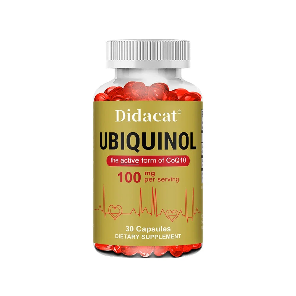 Ubiquinol CoQ10 Capsules – Antioxidant & Heart Health Support CoQ10 Supplement Qst 60 count-1 bottle